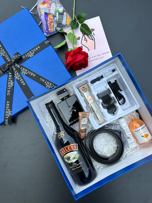 Blue & Black Valentines Package For Him