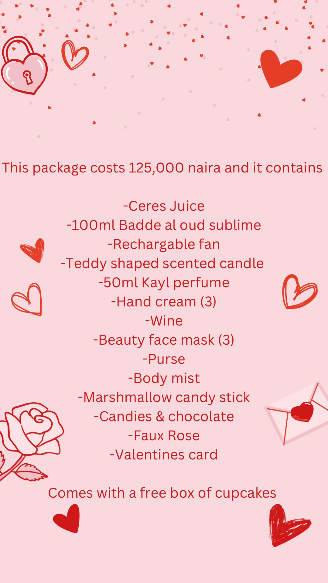 Red Valentines gift for her