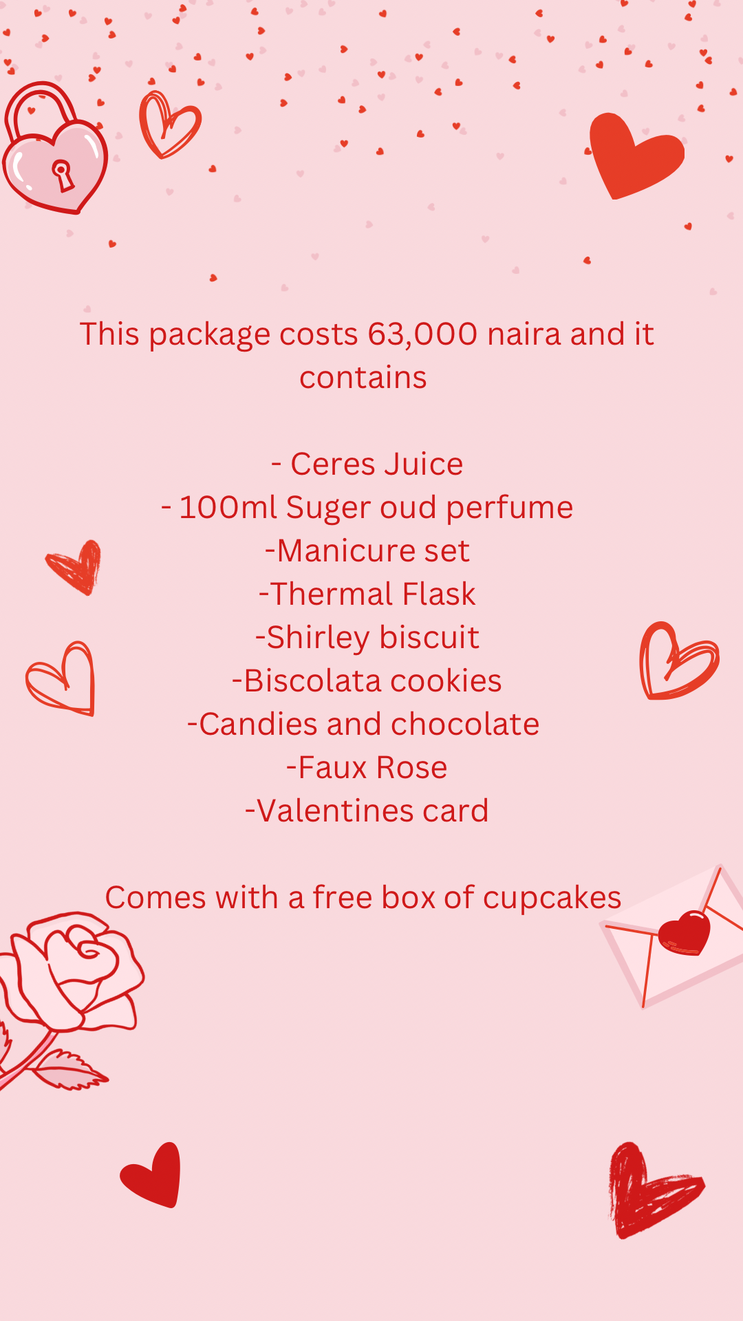 Black & Pink Valentines Package For Him