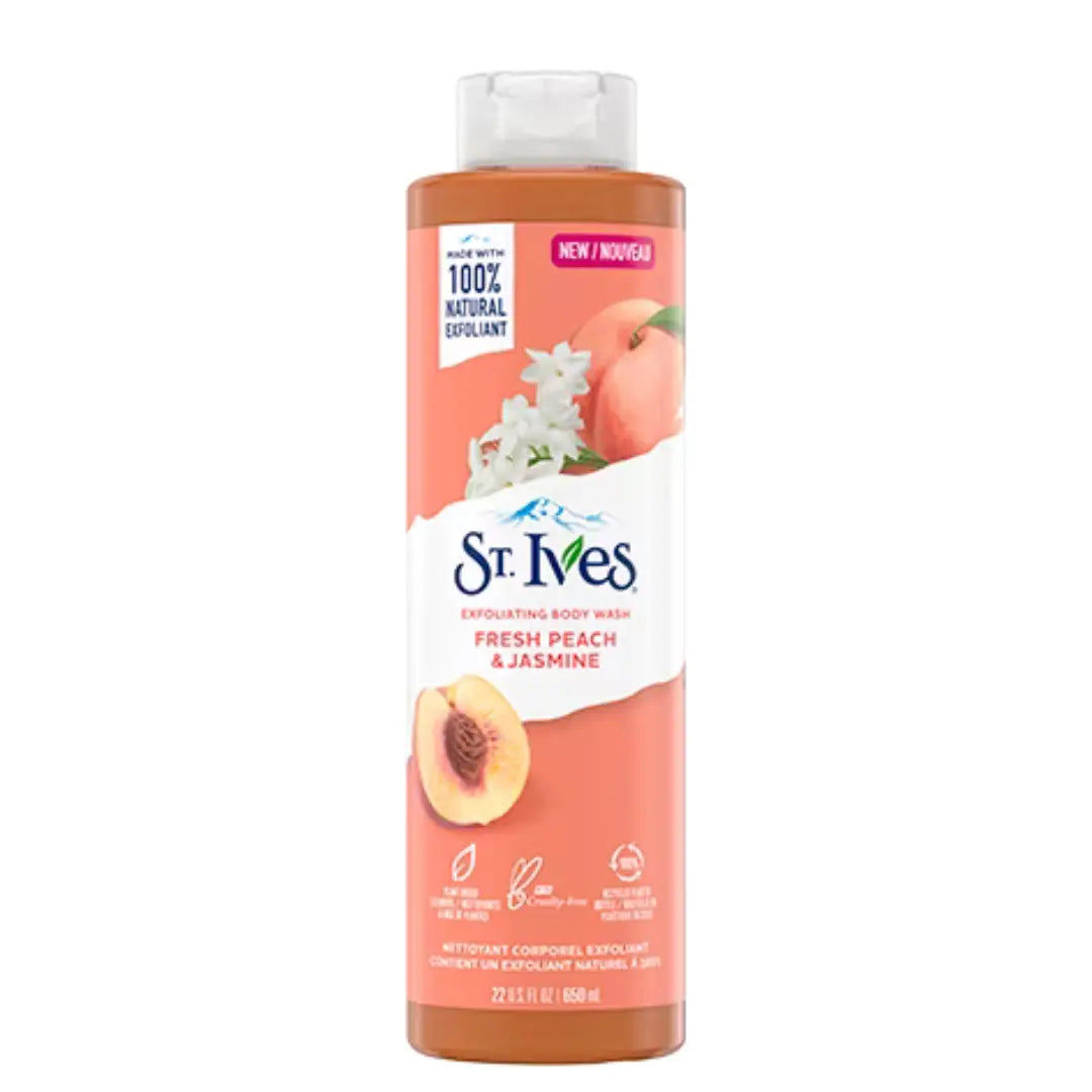 St Ives Fresh Peach & Jasmine Exfoliating Body Wash 650ml