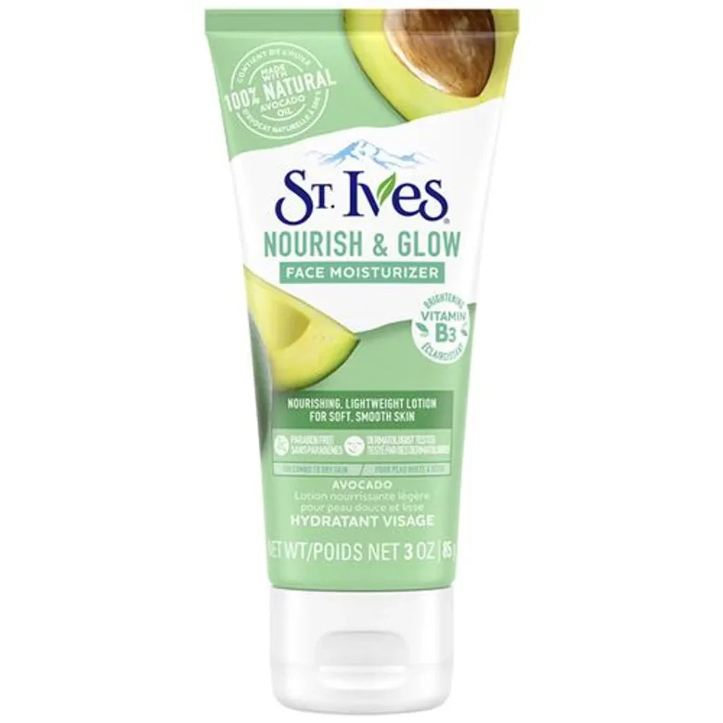 St. Ives Nourish & Glow Face Moisturizer Avocado with Vitamin B3, 3 oz (85g)