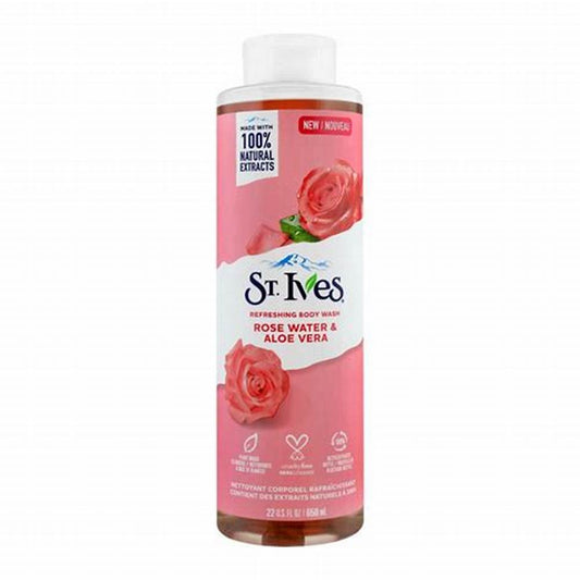St Ives Rose Water And Aloe Vera Body Wash 650ml