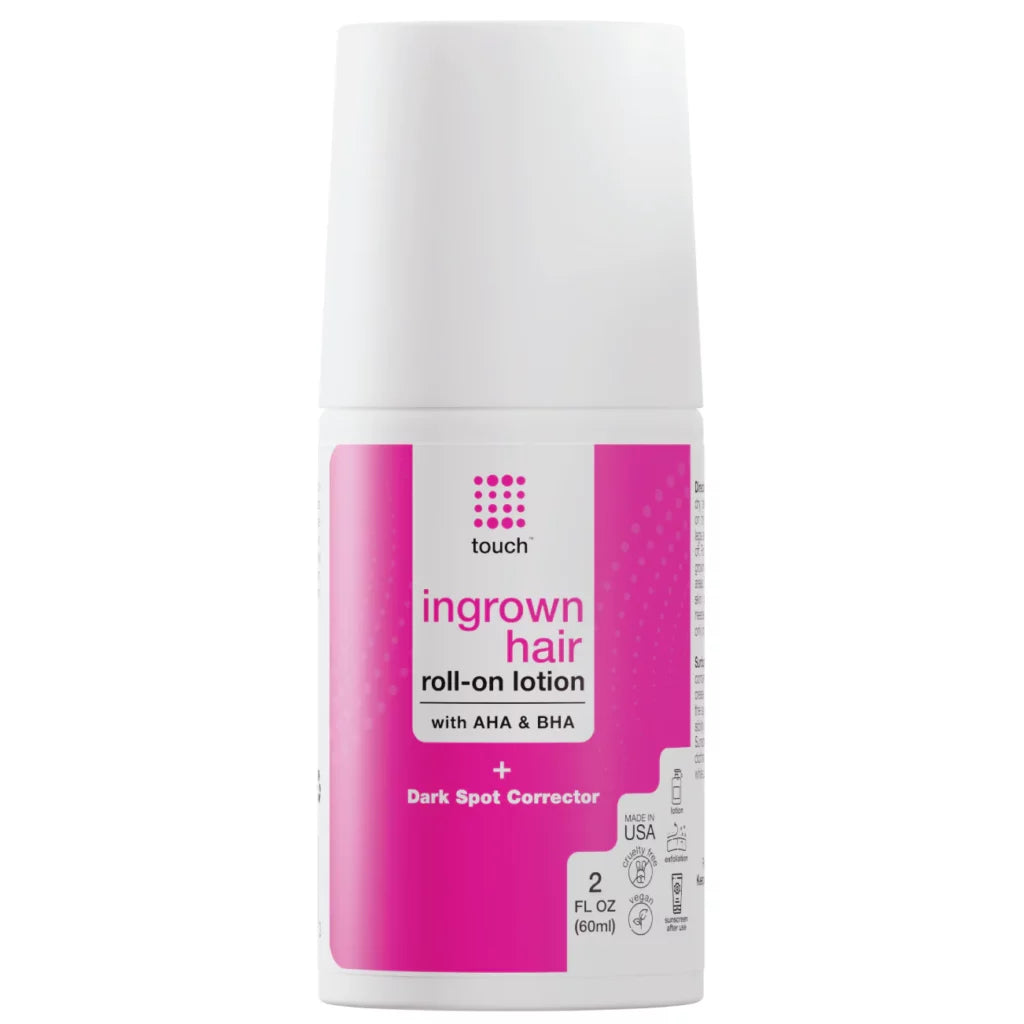 Touch Ingrown Hair Roll-on Lotion with AHA and BHA – 2 oz – 60ml