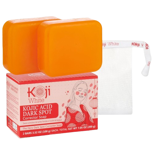 Koji White Kojic Acid Dark Spot Corrector Soap (2Bars) 7.05 oz/200g.