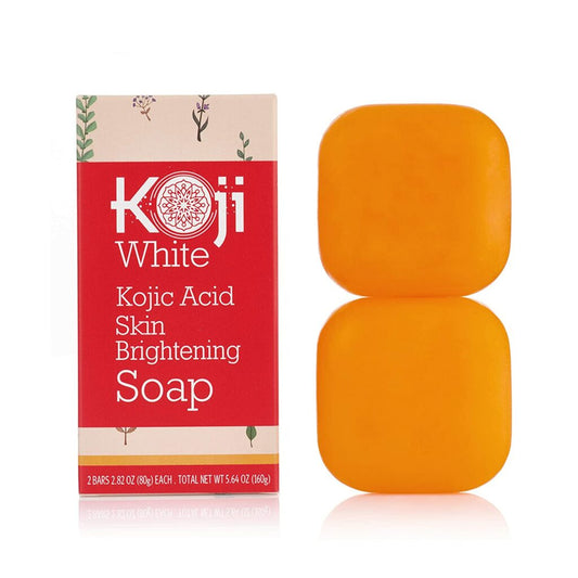 Koji White Kojic Acid Skin Brightening Soap 5.64oz (160g) 2 Bars.