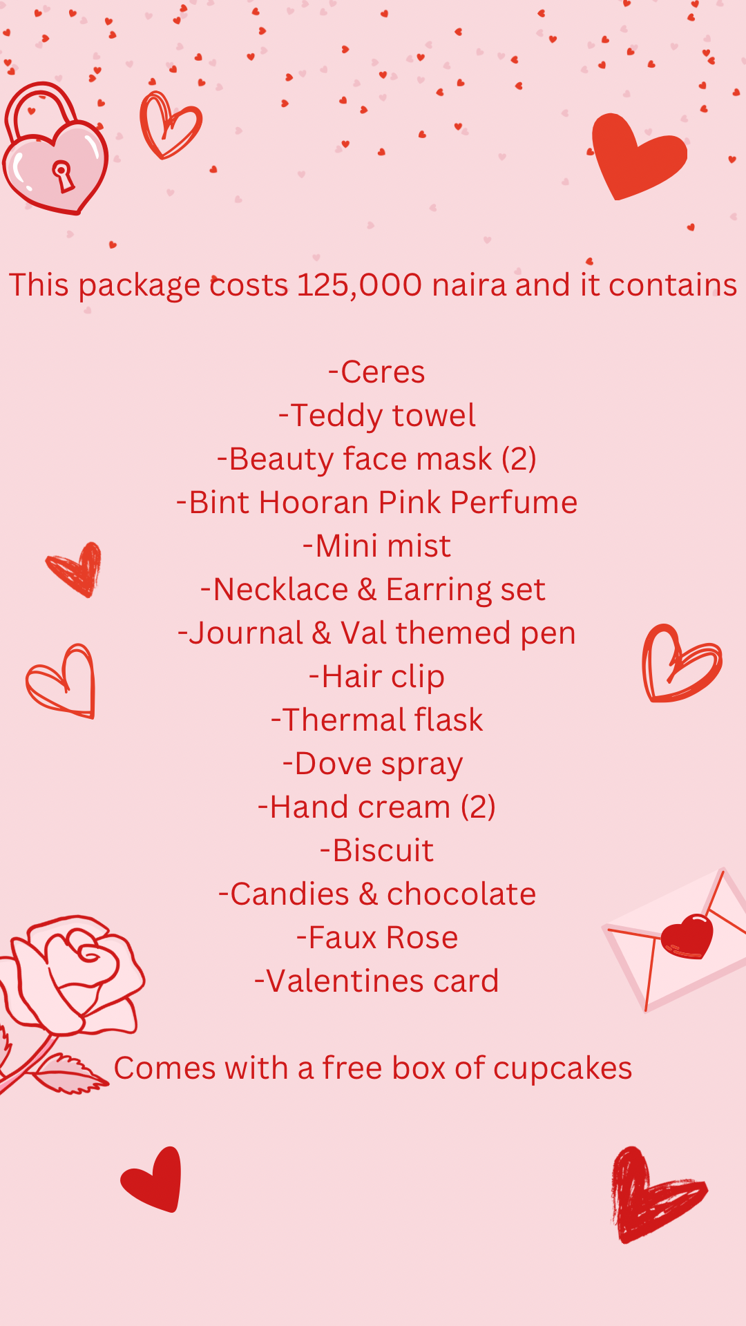 Pink in White Valentine Gift Package For Her